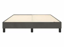 Clicnbuy Estructura de cama box spring terciopelo gris oscuro 140x190cm