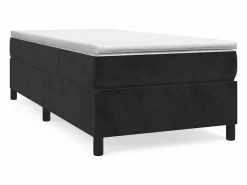 Clicnbuy Estructura de cama box spring terciopelo negro 90x190 cm