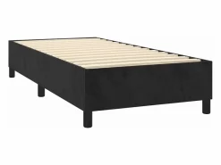 Clicnbuy Estructura de cama box spring terciopelo negro 90x190 cm