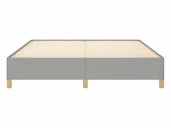 Discount Estructura de cama box spring tela gris claro 160x200 cm Somier - 160X200Cm