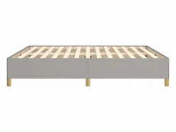 Discount Estructura de cama box spring tela gris claro 160x200 cm Somier - 160X200Cm