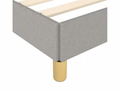 Discount Estructura de cama box spring tela gris claro 160x200 cm Somier - 160X200Cm