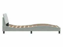 Clearance Estructura de cama Dover terciopelo claro 90x190 cm Cama Terciopelo