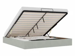 vidaxl Estructura de cama otomana sin colchón claro 160x200cm