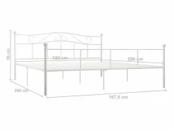 Outlet Estructura de cama sin colchón metal 180x200 cm Somier - 180X200Cm