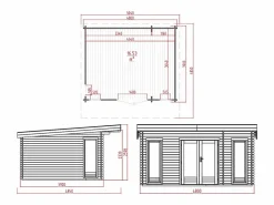 EXPERTLAND Estudio / oficina de jardín de madera 24,4 m² - Espesor 40 mm - ARBORIA