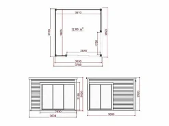 EXPERTLAND Estudio / oficina de jardín de madera 14,7 m² - Espesor 45 mm - SYLVANA