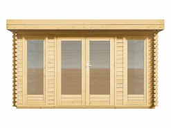 Best EXPERTLAND Estudio / oficina de jardín de madera 17,1 m² - Espesor 40 mm - BOESIA Color natural claro