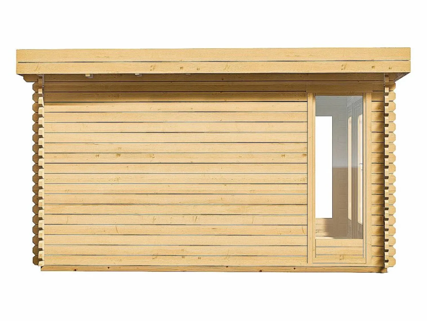 Best EXPERTLAND Estudio / oficina de jardín de madera 17,1 m² - Espesor 40 mm - BOESIA Color natural claro