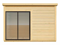 Online EXPERTLAND Estudio / oficina de jardín de madera 10,2 m² - Espesor 45 mm - SYLVANA Color natural claro