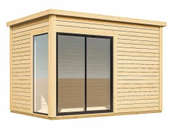 Online EXPERTLAND Estudio / oficina de jardín de madera 10,2 m² - Espesor 45 mm - SYLVANA Color natural claro