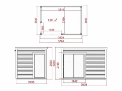 Online EXPERTLAND Estudio / oficina de jardín de madera 10,2 m² - Espesor 45 mm - SYLVANA Color natural claro