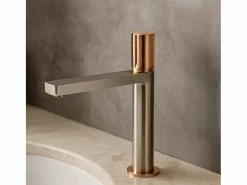 Hot Essebagno Exil grifo mezclador alto para lavabo acero inoxidable y oro rosa Bronce