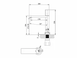 Hot Essebagno Exil grifo mezclador alto para lavabo acero inoxidable y oro rosa Bronce