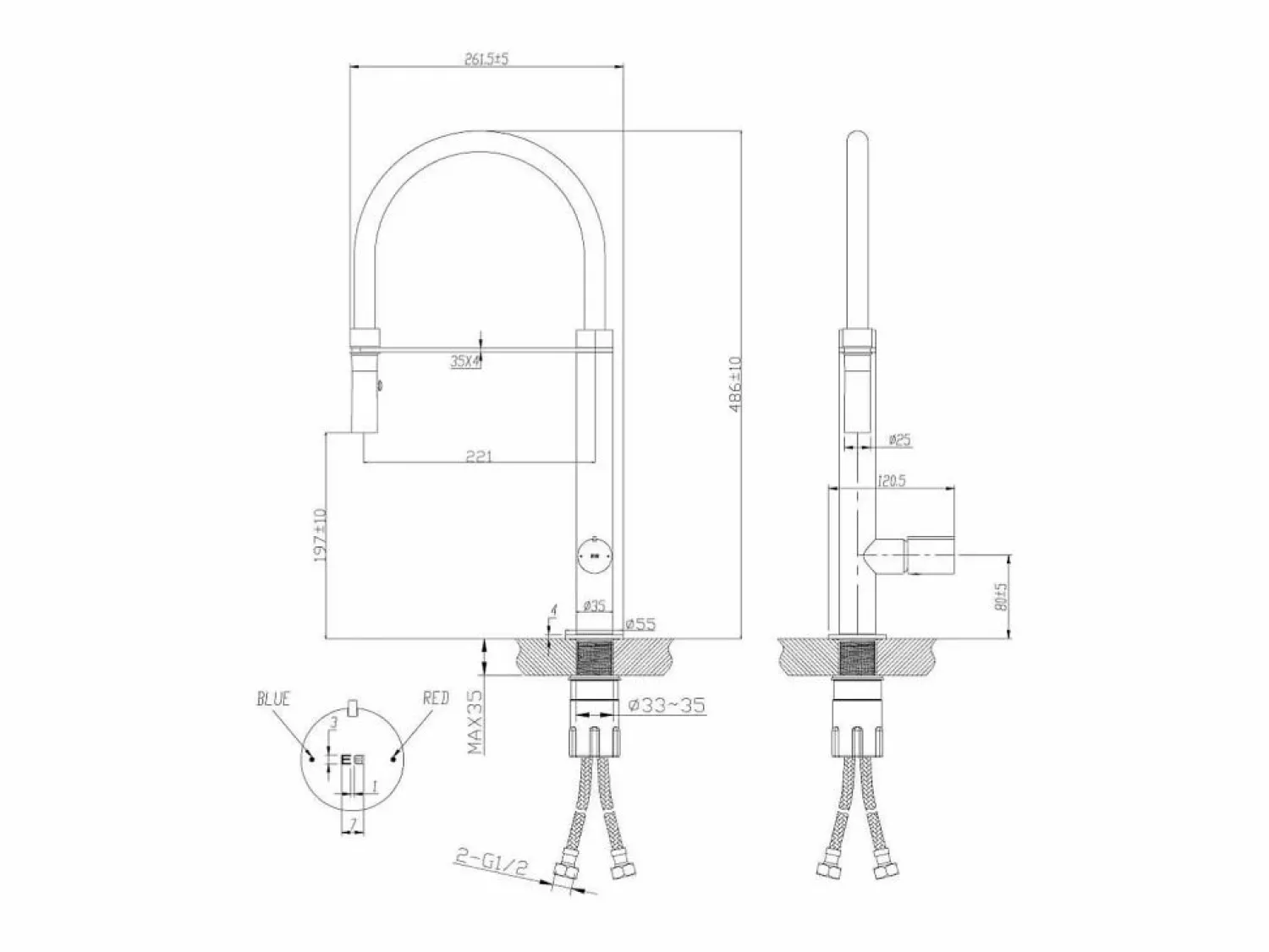 Online Exil Mezclador monomando de lavabo satinado y oro rosa con teleducha Grifo De Cocina