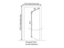 Exo Puerta de Entrada de Madera Modelo 'Syrah' 215X90 Mesa Auxiliar Derecha sin manilla Puerta De Entrada
