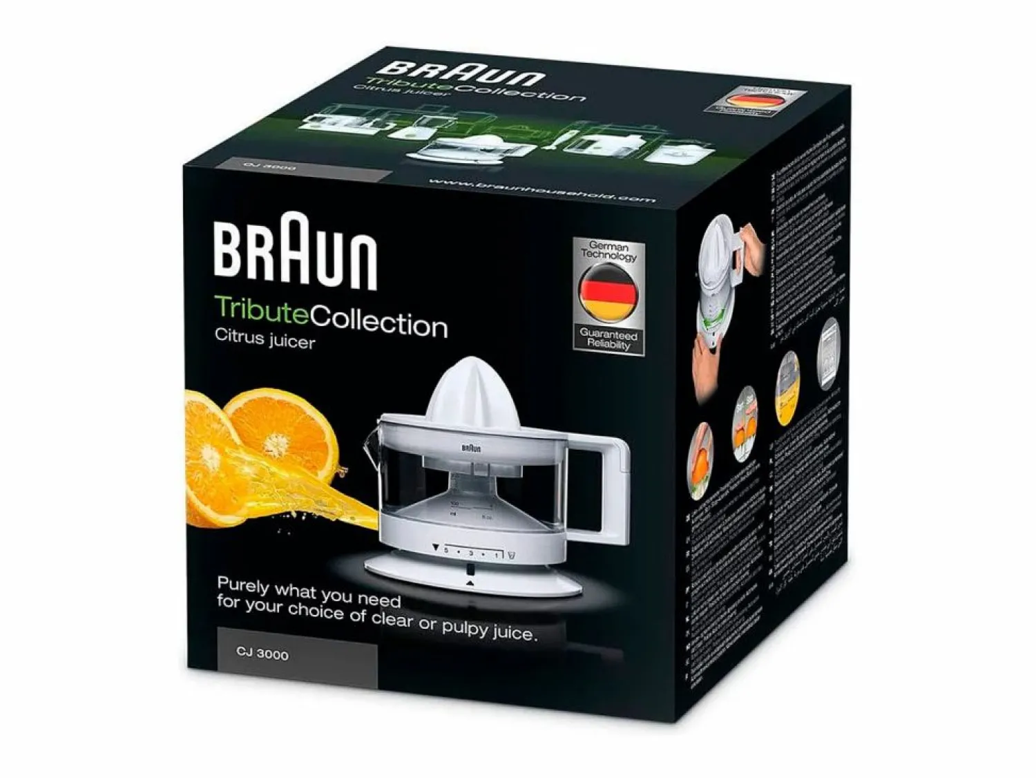 Online Braun Exprimidor eléctrico Tribute Collection CJ3000 WH 20W 350ml Blanco