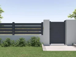 EXPERTLAND Extensión de valla con relieve Alt. 80,3 x Ancho 178,3 cm de aluminio antracita - PRIMO