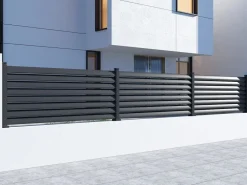 Sale EXPERTLAND Extensión de valla tipo persiana para instalar en aluminio antracita - H80 x L173 cm - BAROMA Gris antracita