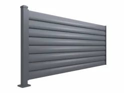 Sale EXPERTLAND Extensión de valla tipo persiana para instalar en aluminio antracita - H80 x L173 cm - BAROMA Gris antracita