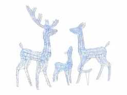 vidaxl Familia de renos de Navidad acrílico 300 LEDs es