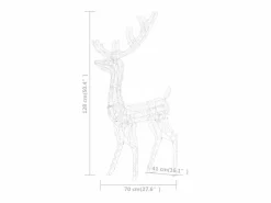 vidaxl Familia de renos de Navidad acrílico 300 LEDs es