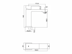 Online Fangolo grifo mezclador bajo cromado para lavabo Grifo