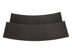 New Farid Mesa alta de jardín ratán sintético marrón 120x55x110 cm Mesa Alta