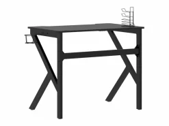 Best Garden Furniture Faril Escritorio gaming con patas en forma de K 90x60x75 cm Negro