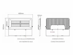 Faro LED Polaris 200W IP65 26000 lúmenes Iluminación Exterior
