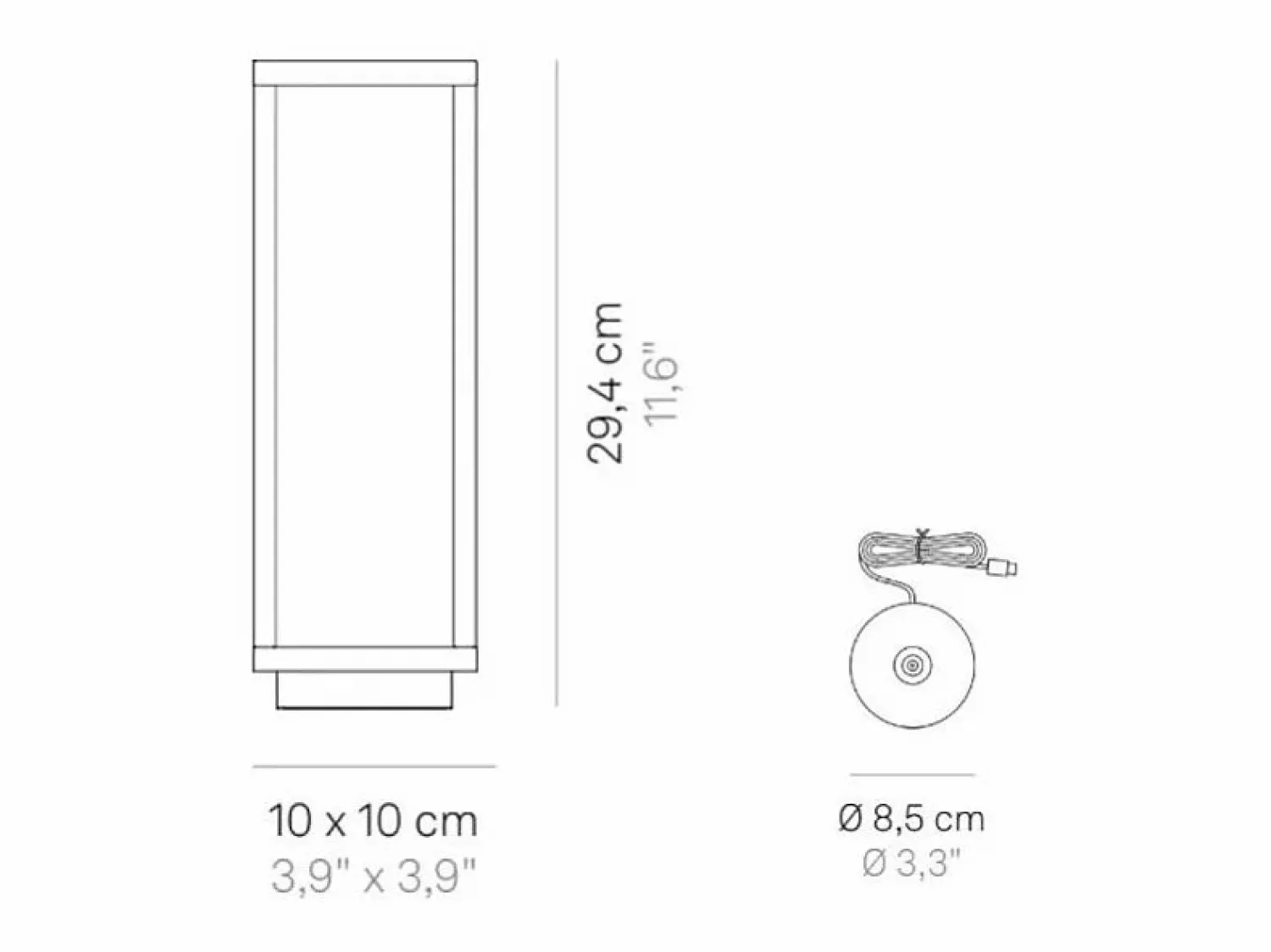 Clearance Farol de mesa LED Corten 2,2w a pilas IP54 Azafrán 3000K 12h potencia máxima en aluminio Iluminación Exterior