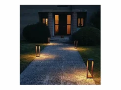 Hot Farol solar para el hogar, 2,2 W, LED, funciona con pilas, IP54, color azafrán corten Iluminación Exterior|Energía Solar