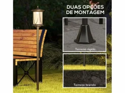 Best Farola carga solar + encendido automático 127x17x17 cm Energía Solar