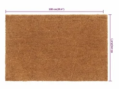 Sale Felpudo de fibra de coco natural 65x100 cm ES346615 Marru00f3n