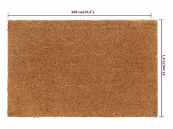 Discount Felpudo de fibra de coco natural 65x100 cm ES381653 Marru00f3n