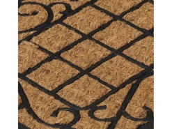 Felpudo rectangular de goma y fibra de coco 45x75 cm ES213549