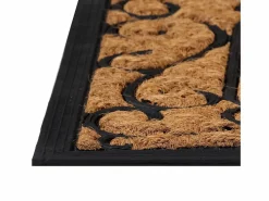 Felpudo rectangular de goma y fibra de coco 45x75 cm ES213549
