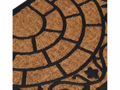 Discount Felpudo semicircular de goma y fibra de coco 45x75 cm ES926673 Marru00f3n