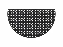 Hot Felpudo semicircular de goma 45x75 cm ES521539 Negro
