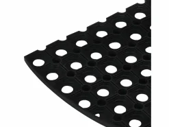 Hot Felpudo semicircular de goma 45x75 cm ES521539 Negro