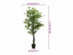 Ficus artificial 378 hojas 80 cm