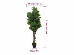 New Ficus lyrata artificial 232 hojas 180 cm Verde