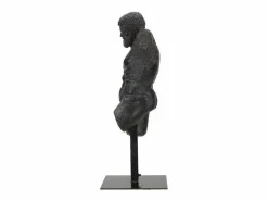 Figura decorativa busto de hombre en resina negra Ercole