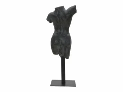 Figura decorativa busto mujer de resina negra Afrodite