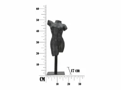 Figura decorativa busto mujer de resina negra Afrodite