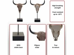 Discount Figura decorativa de pie cráneo de vaca -D30 Estatua