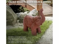 ML-DESIGN Figura decorativa elefante 36 x 19 x 39 cm marrón de jardín de óxido de magnesio