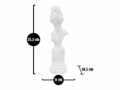 Best Figura escultura busto clásica de mujer en resina blanca Era Estatua