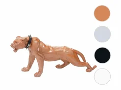 MCW Figurita decorativa pantera con collar, antiguo alto brillo con collar