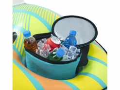 Bestway Flotador de Río Hydro-Force 159x126x53 cm con Respaldo, Posavasos, Asas y Nevera Isotérmica Extraíble